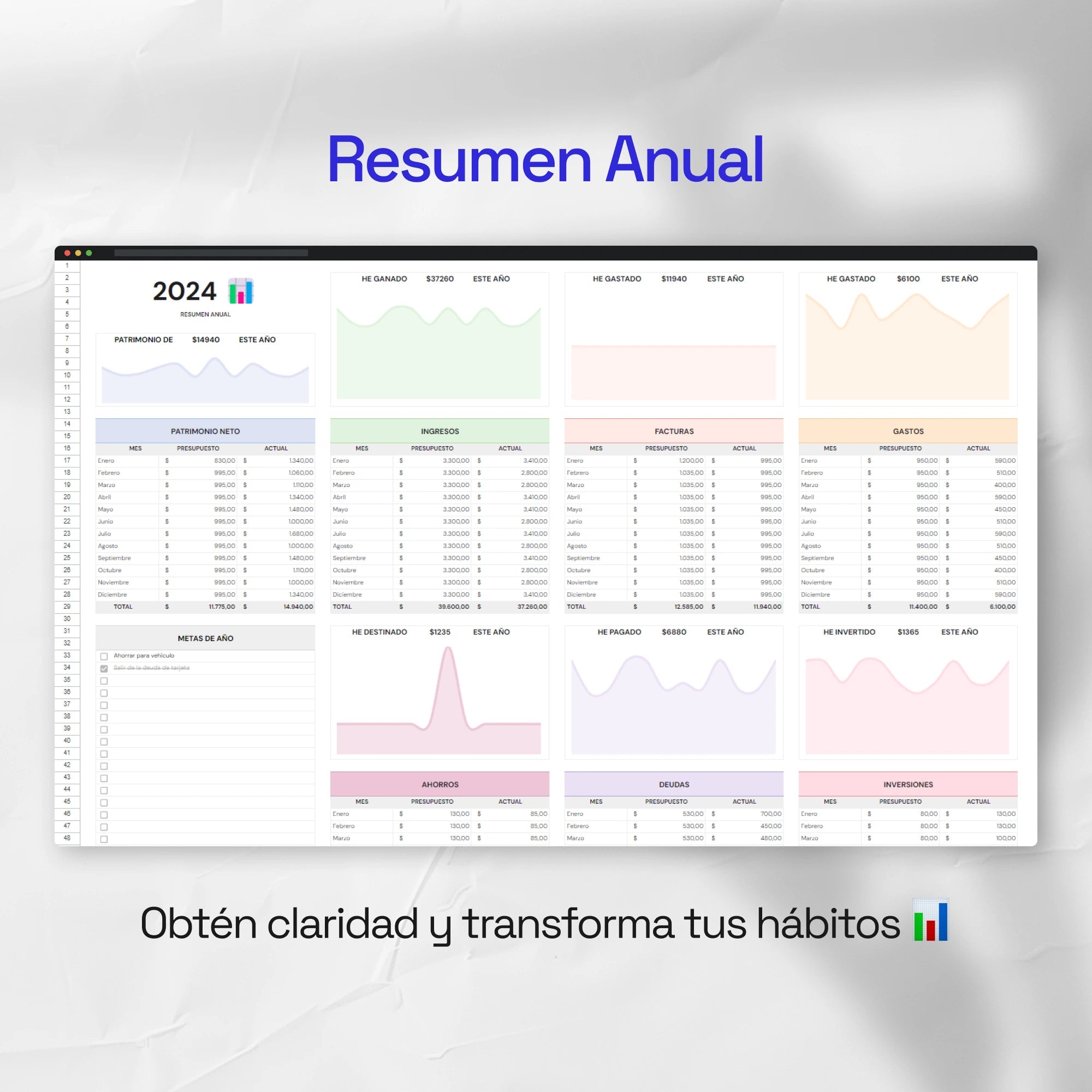 Plantilla de Finanzas Personales