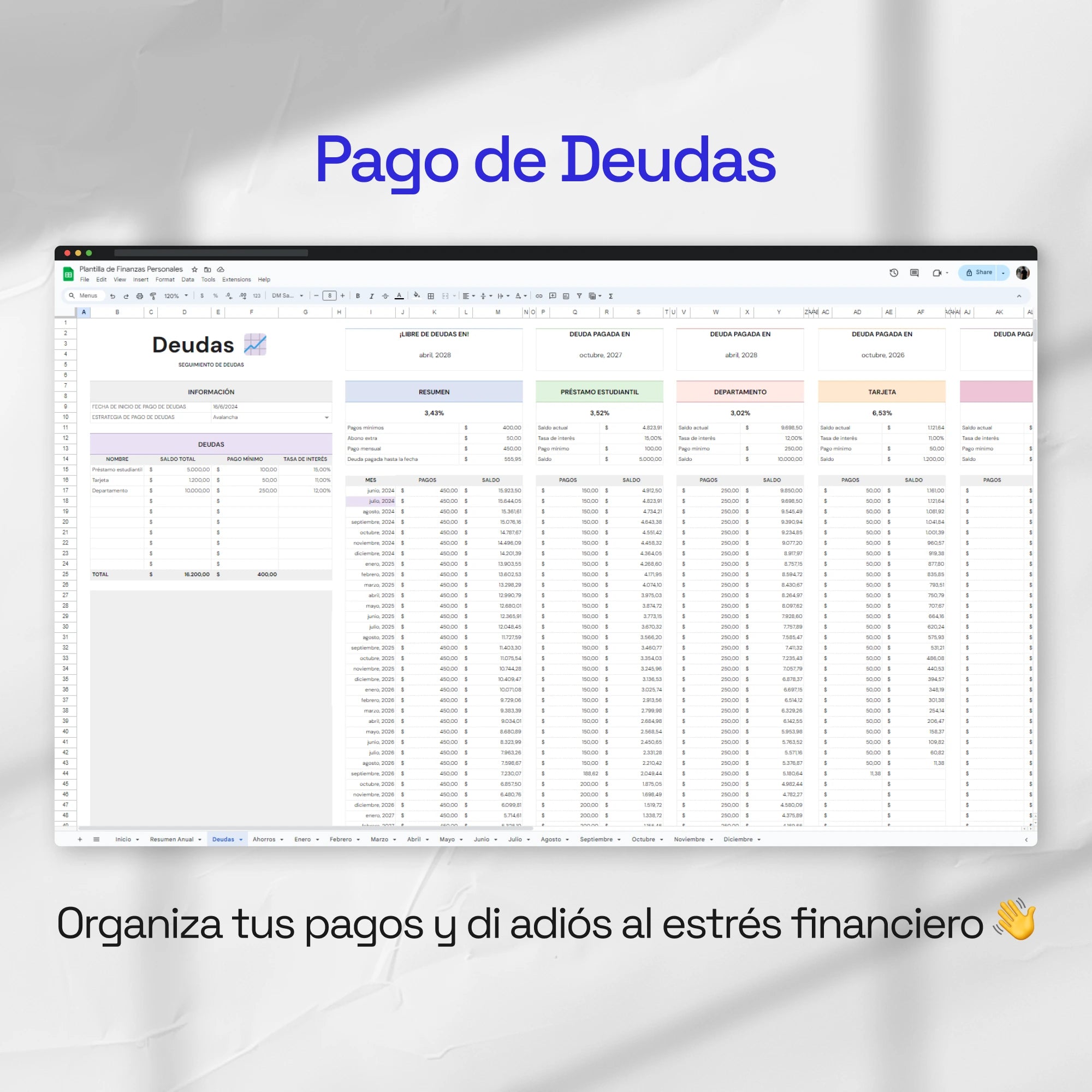 Plantilla de Finanzas Personales