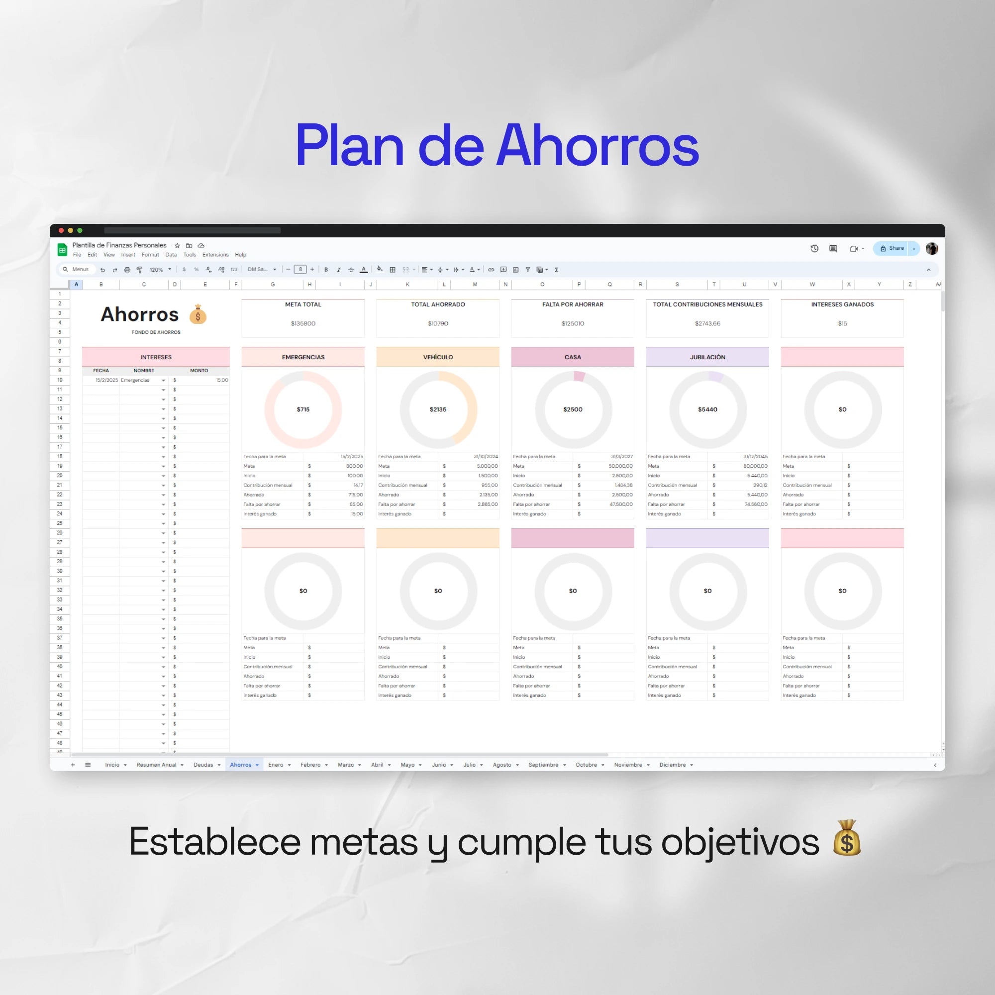 Plantilla de Finanzas Personales